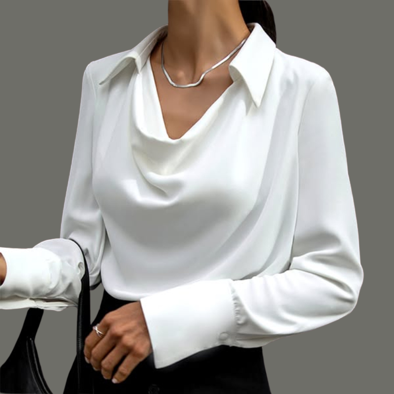 Italian-Inspired Tailored Blouse with Luxurious Comfort for Work