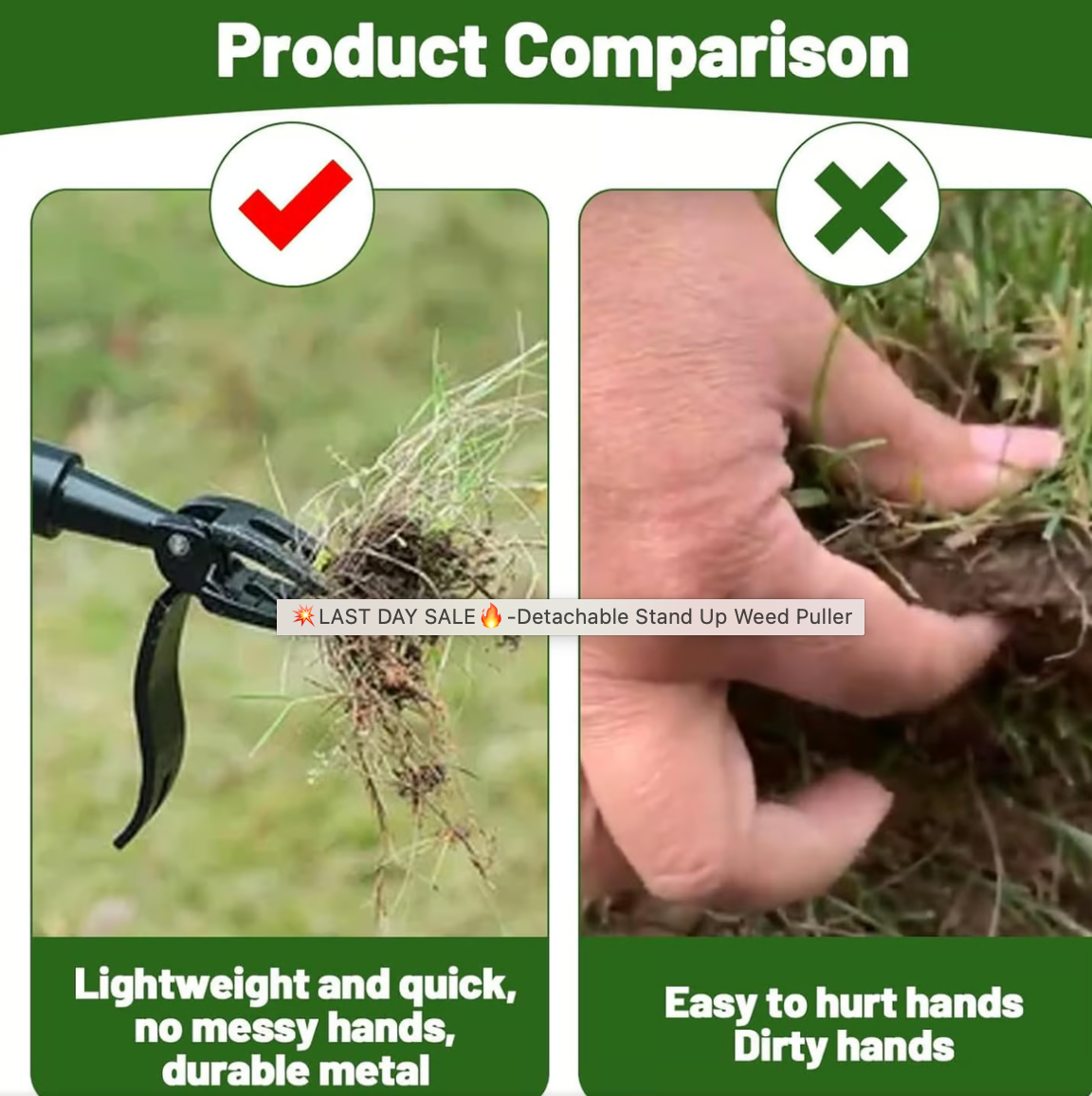 Wanda Garden Tool | Ergonomic Weed Remover, High-Strength Steel 5