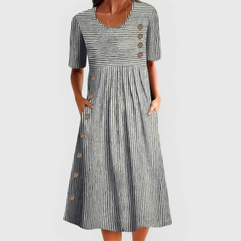 Wanda Striped Midi Dress | Lightweight, Versatile Summer Dress 1