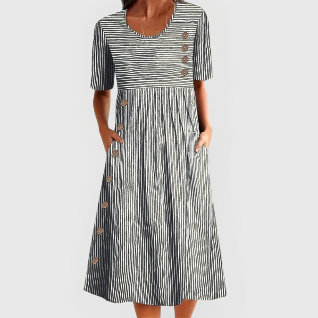 Wanda Striped Midi Dress | Lightweight, Versatile Summer Dress 1