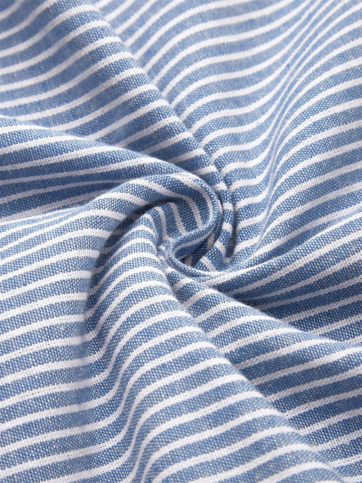 Waver Midi Dress | Lightweight Striped Design, 3/4 Sleeves 3