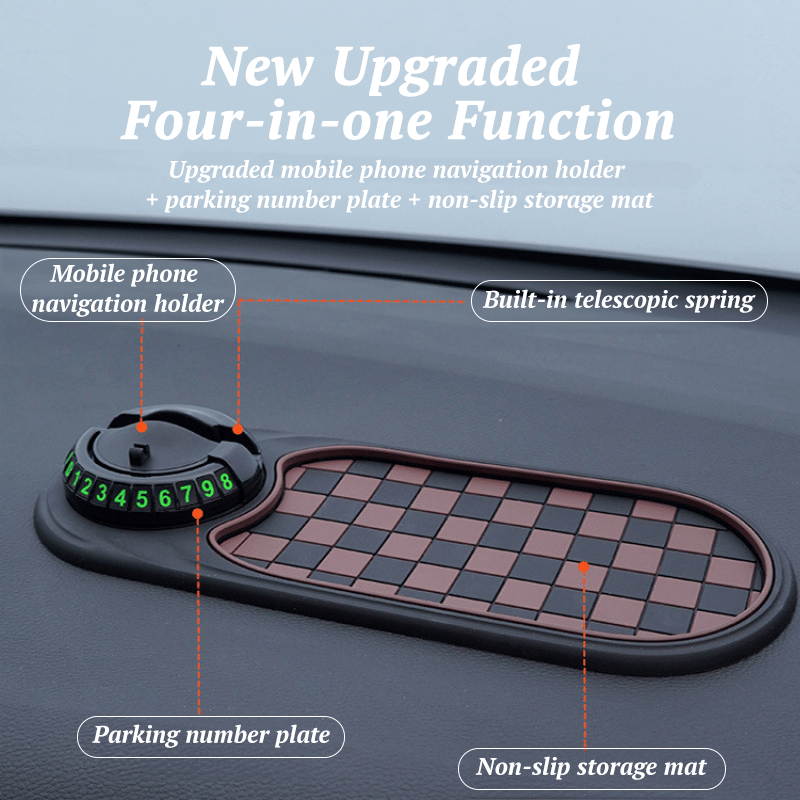 Woyuosn Car Dashboard Mat | Multi-Functional Organizer with Phone Holder, Non-Slip PVC 3