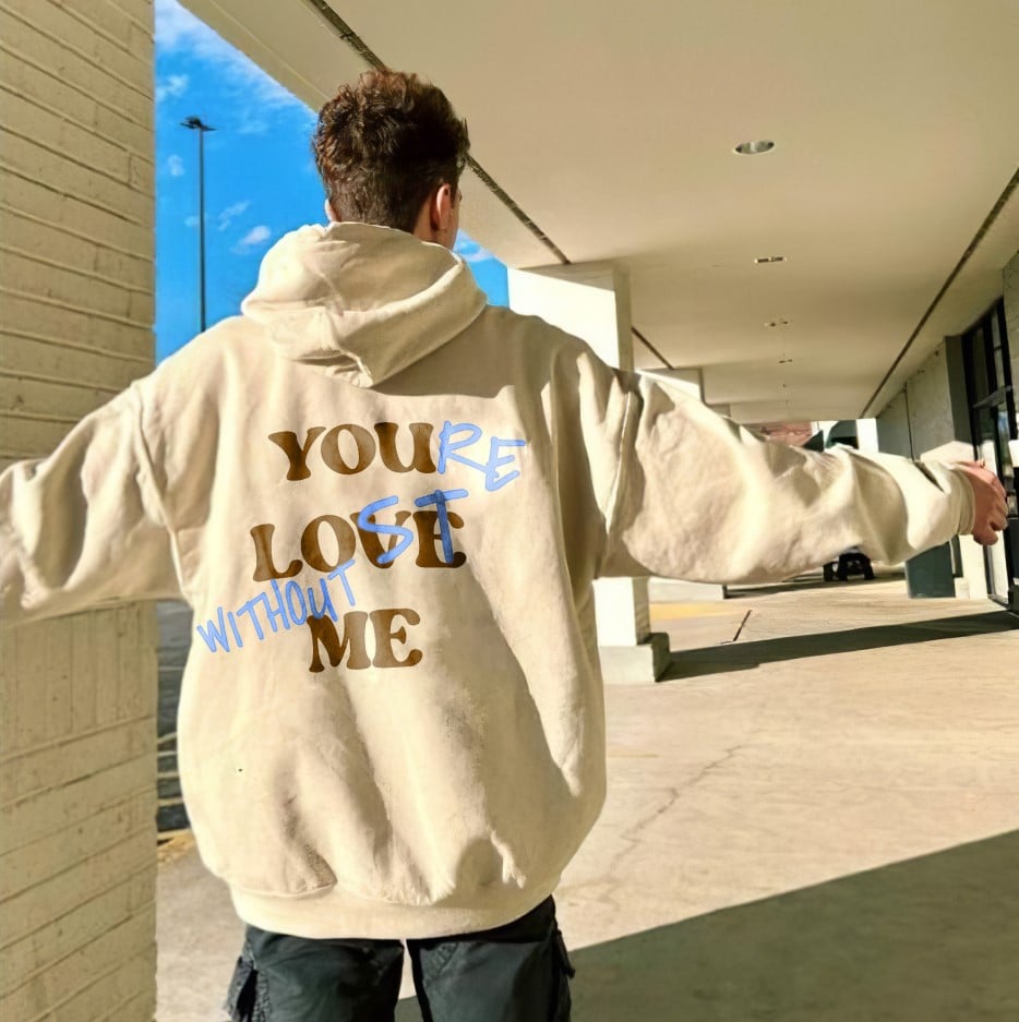 Yonder Hoodie | Casual Letter Print, Comfortable Loose Fit for Men 2