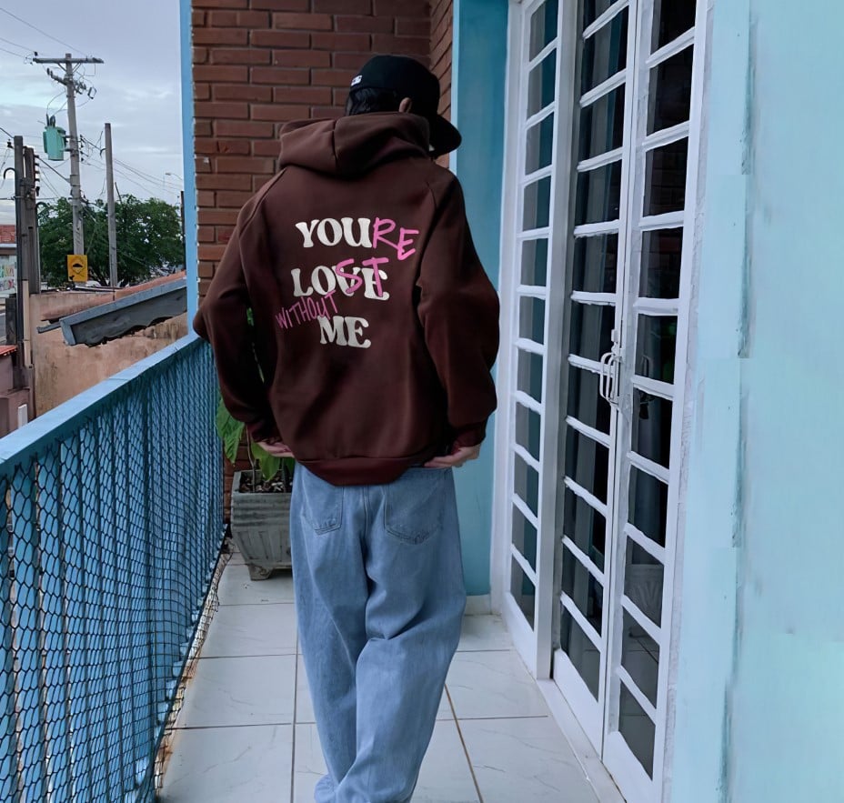 Yonder Hoodie | Casual Letter Print, Comfortable Loose Fit for Men 3