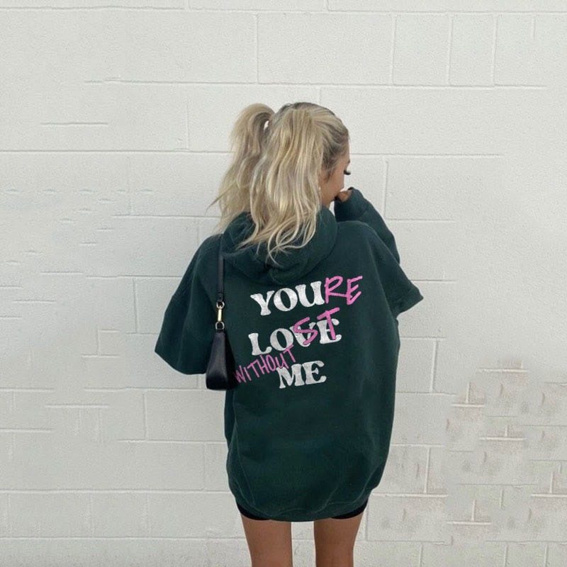 Yonder Hoodie | Casual Letter Print, Comfortable Loose Fit for Men 8