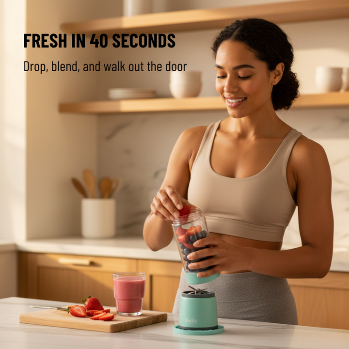 Zestix Portable Blender | 18,000 RPM, Self-Cleaning Blender Bottle 3