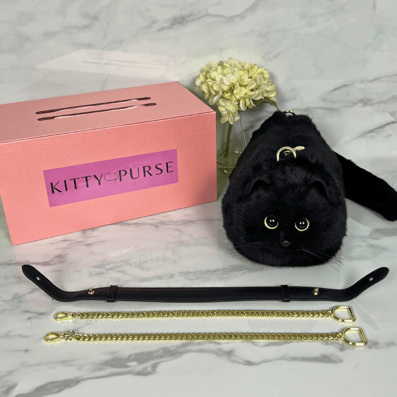 A realistic feline - inspired purse that makes a sensation everywhere (Black ) - | Zavonix