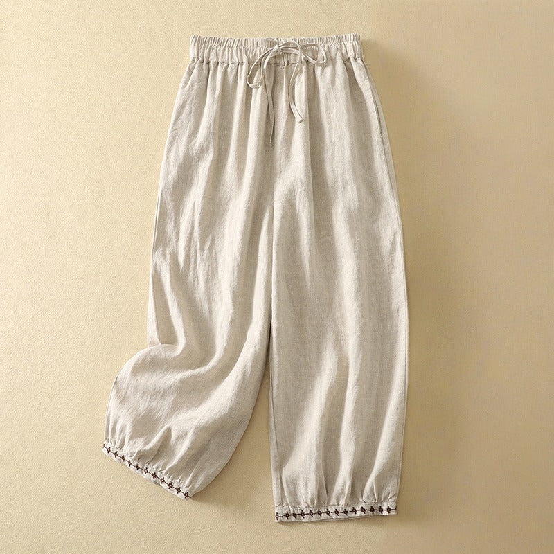 Elysian Women's Trousers | Elegant Linen