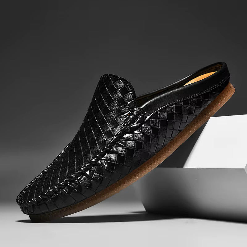 Brien's Slides | Handwoven Leather