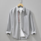 Emryn — Lightweight Linen Shirt with Minimalist Chest Detail