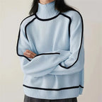 Soft Chainette Knit Turtleneck Sweater with Cashmere Blend for Comfort