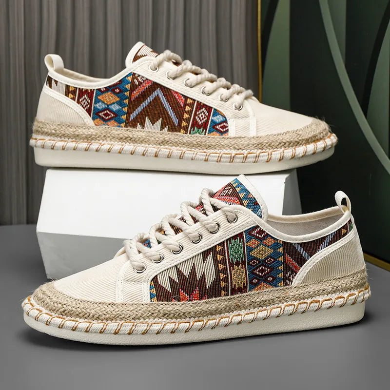 Trek Sneakers | Lightweight Canvas, Tribal-Inspired Design