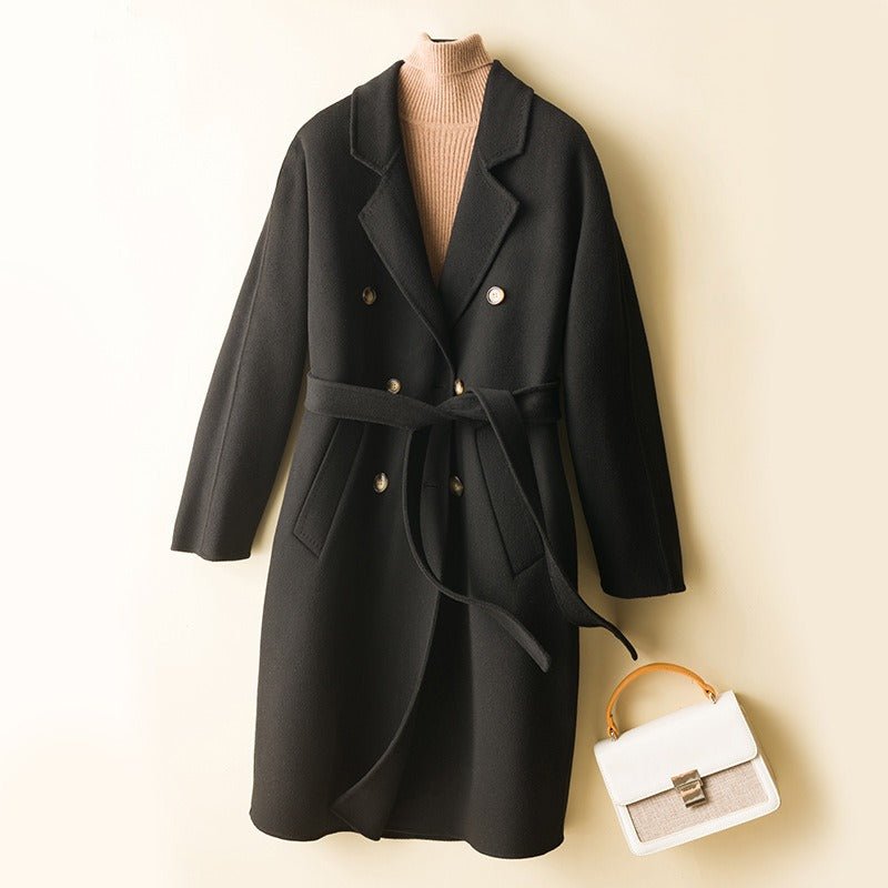 ABIGAIL™ MERINO WOOL OVERCOAT (Black XS) - | Zavonix
