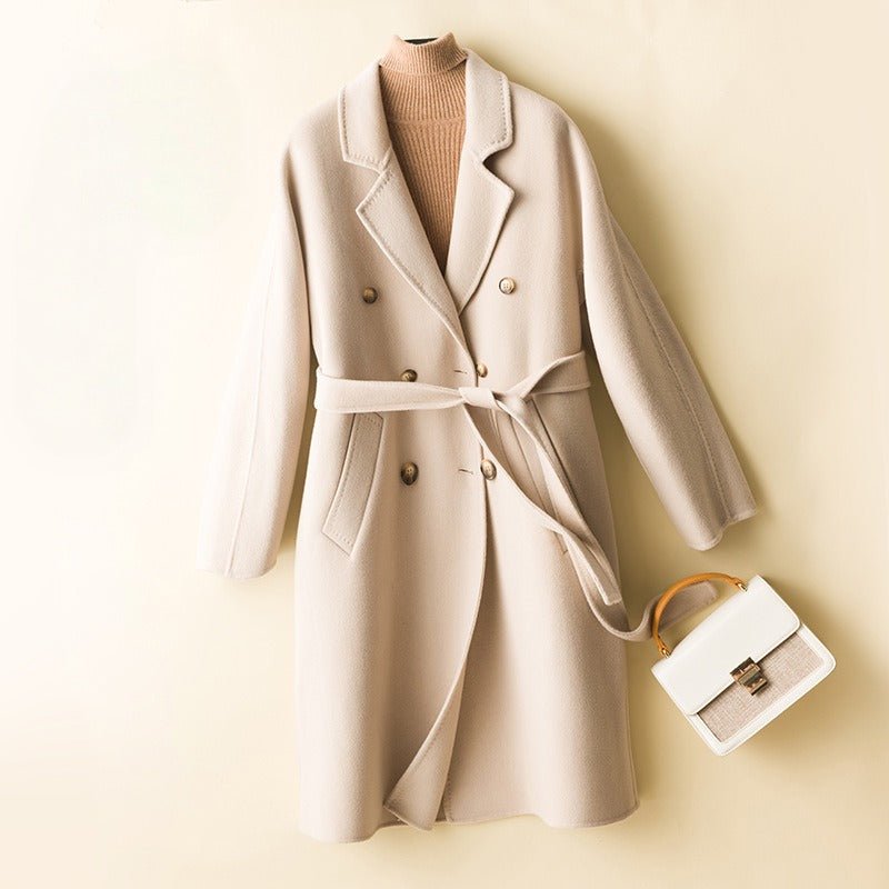 ABIGAIL™ MERINO WOOL OVERCOAT (Cream XS) - | Zavonix