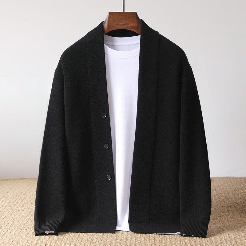 ADAM WOOL CARDIGAN (Black XS) - | Zavonix