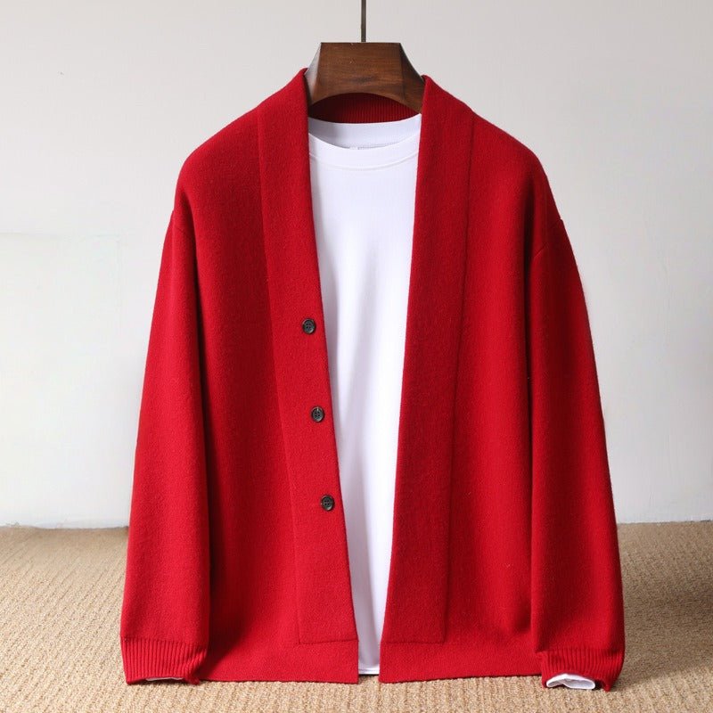 ADAM WOOL CARDIGAN (Red XS) - | Zavonix