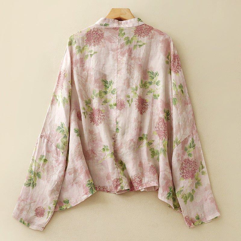 ADELA LINEN BLOUSE (XS ) - | Zavonix