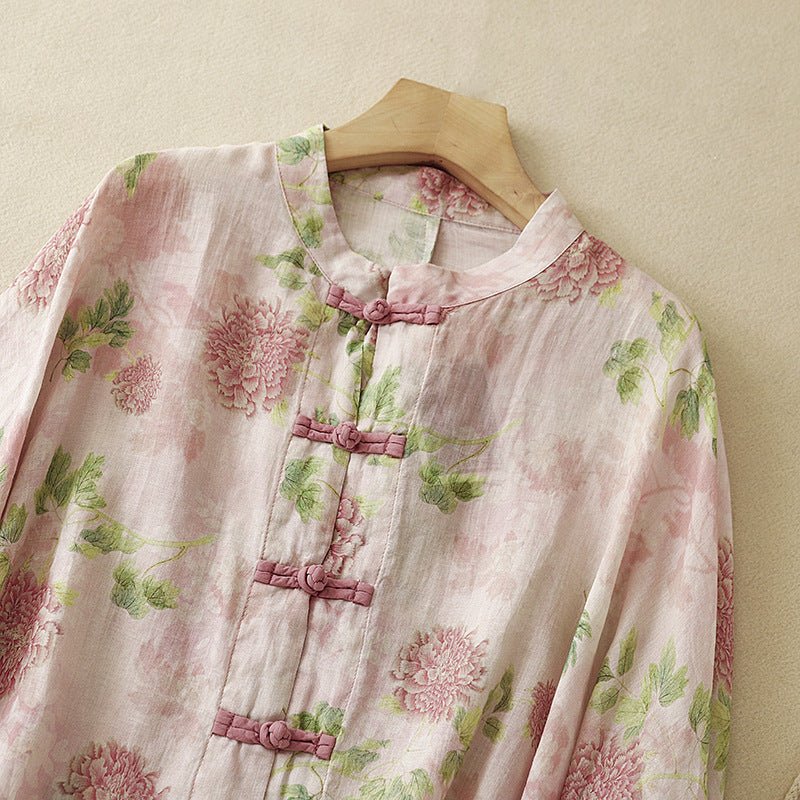 ADELA LINEN BLOUSE (XS ) - | Zavonix