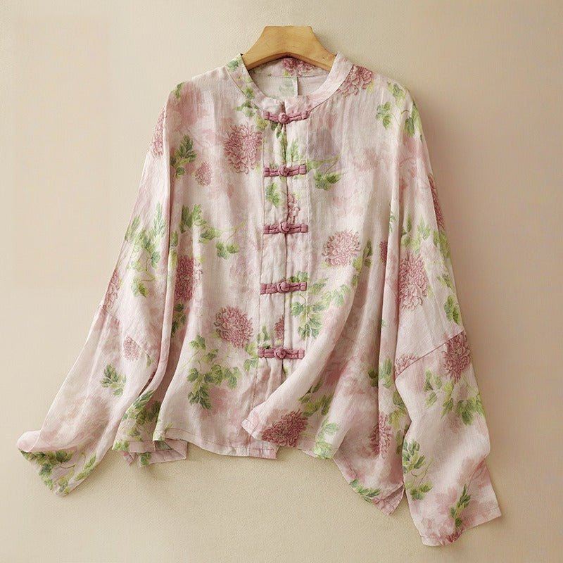 ADELA LINEN BLOUSE (XS ) - | Zavonix
