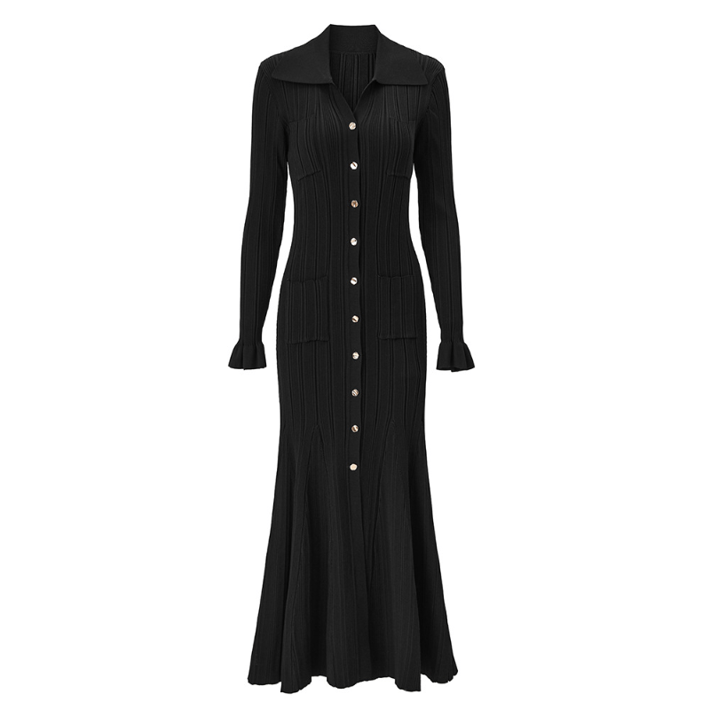 ADELE KNIT DRESS (Black XS) - | Zavonix