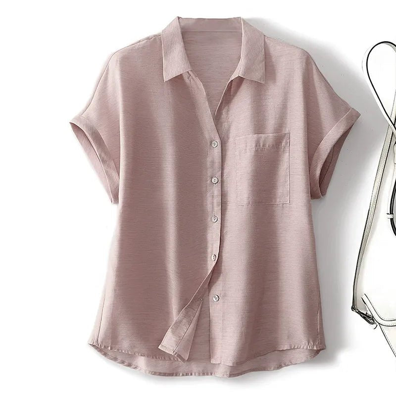 ADIRA VEIL LINEN SHIRT (Beige XS) - | Zavonix