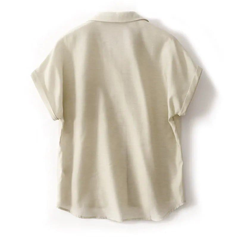 ADIRA VEIL LINEN SHIRT (Beige XS) - | Zavonix