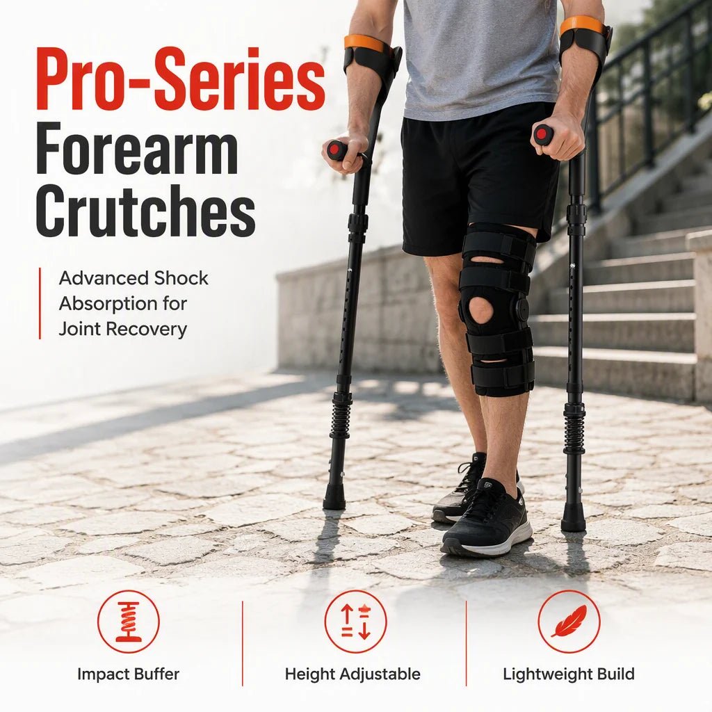 Adjustable Forearm Crutch Foldable Aluminum Product Image 04