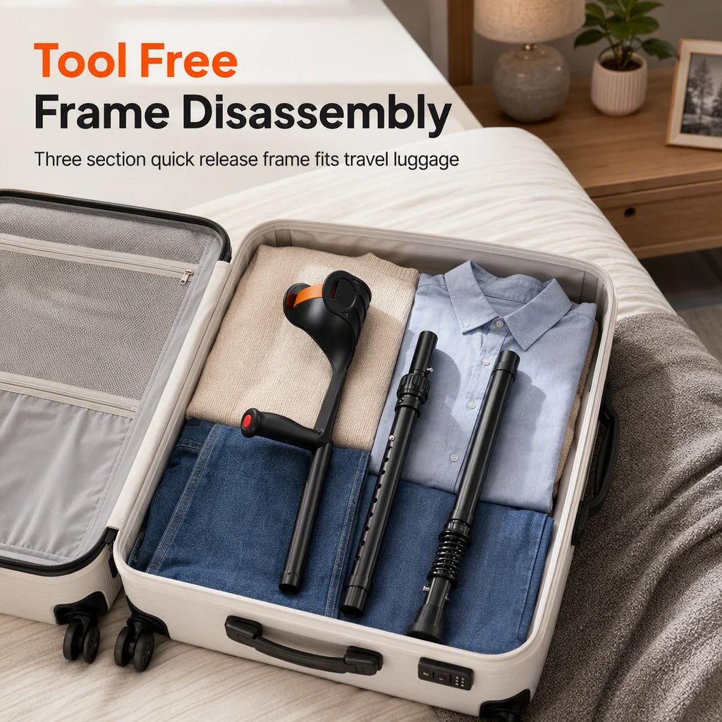 Adjustable Forearm Crutch Foldable Aluminum Product Image 05