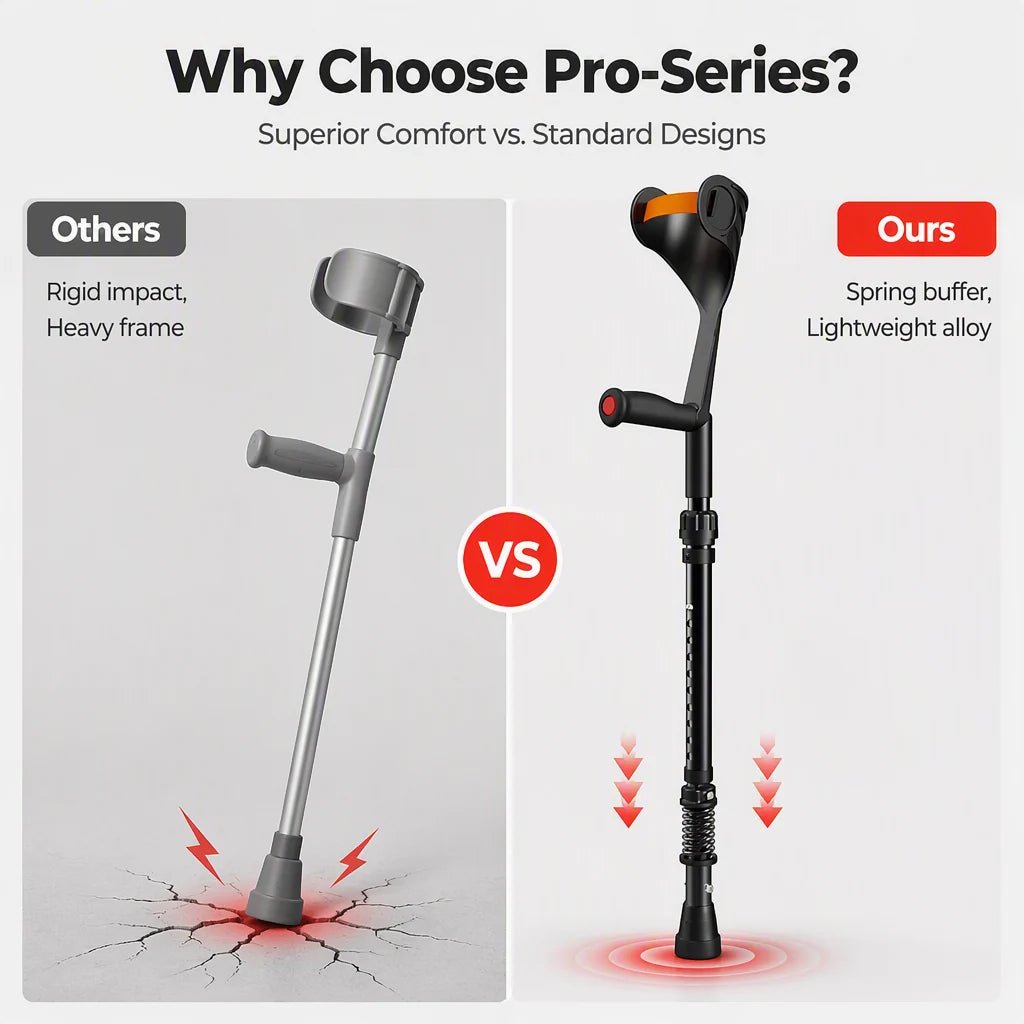 Adjustable Forearm Crutch Foldable Aluminum Product Image 08