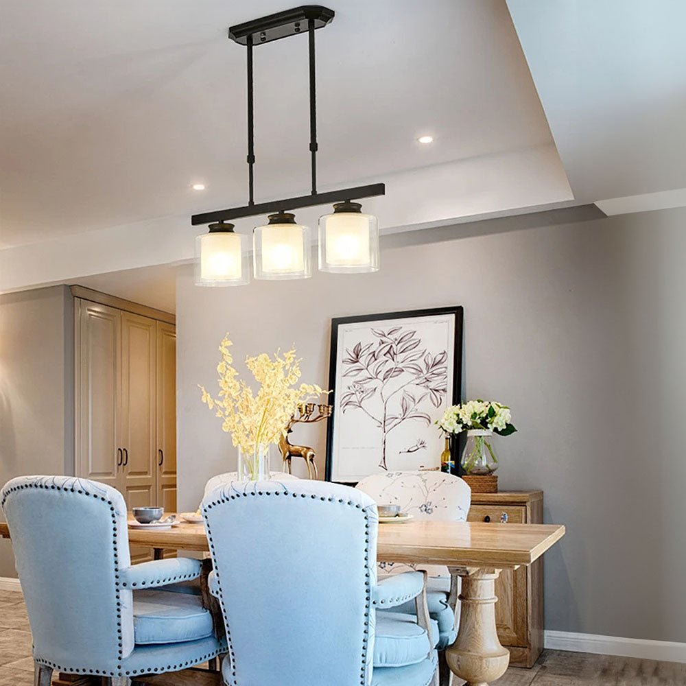 Adjustable Glass Ceiling Light for Modern Kitchen Island – Elegant Design in Two Sizes 9