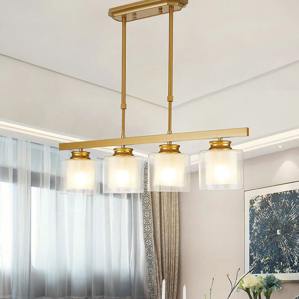 Adjustable Glass Ceiling Light for Modern Kitchen Island – Elegant Design in Two Sizes 5