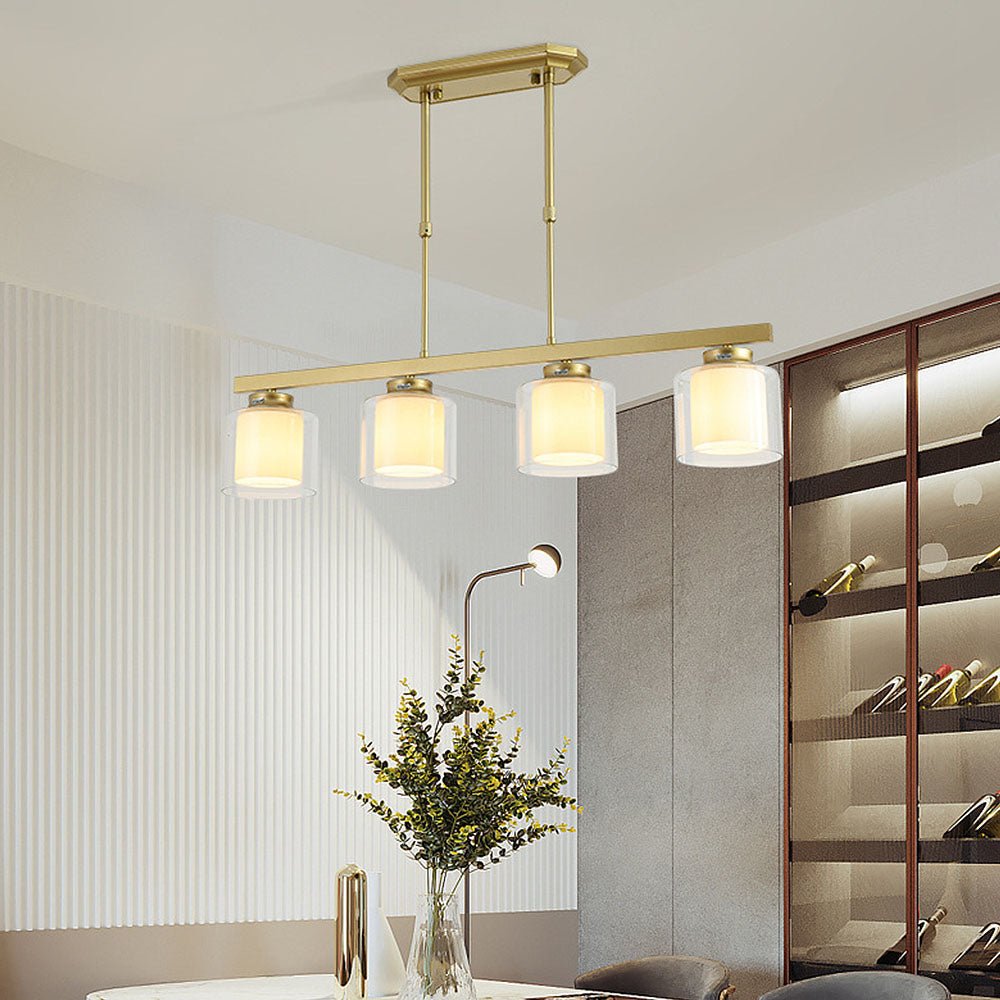 Adjustable Glass Ceiling Light for Modern Kitchen Island – Elegant Design in Two Sizes 4