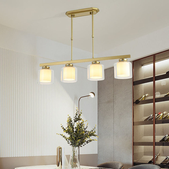 Adjustable Glass Ceiling Light for Modern Kitchen Island – Elegant Design in Two Sizes 4