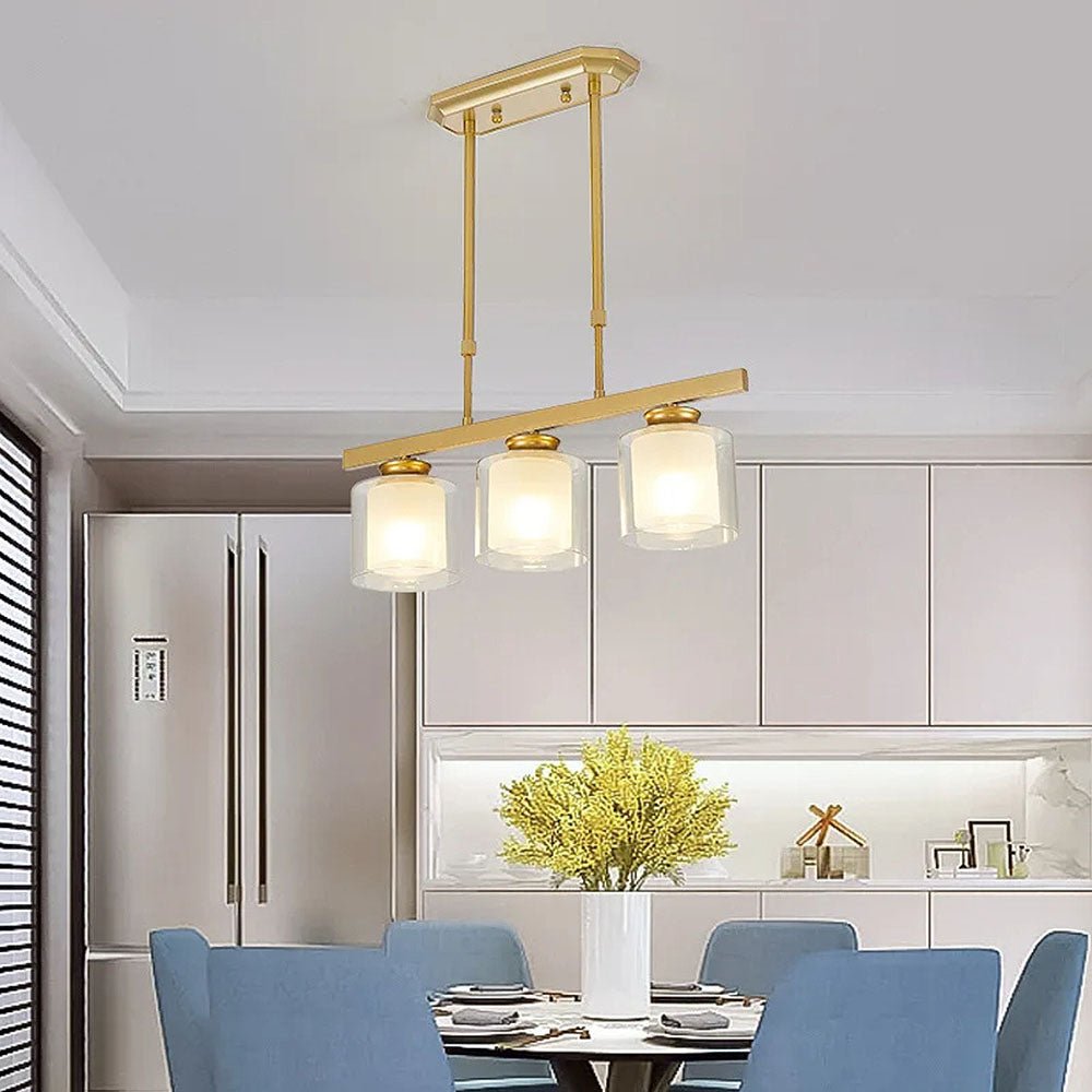 Adjustable Glass Ceiling Light for Modern Kitchen Island – Elegant Design in Two Sizes 1