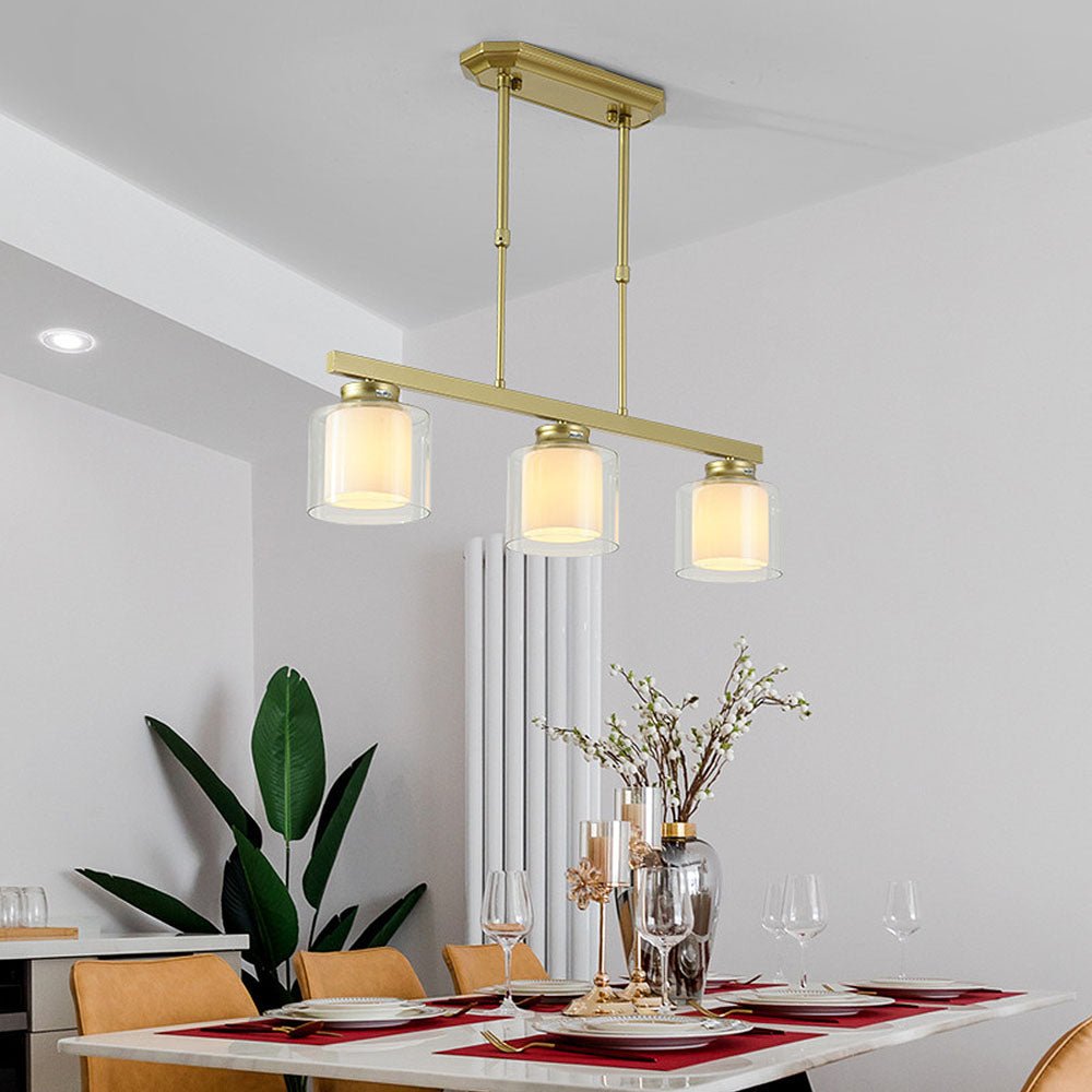 Adjustable Glass Ceiling Light for Modern Kitchen Island – Elegant Design in Two Sizes 0