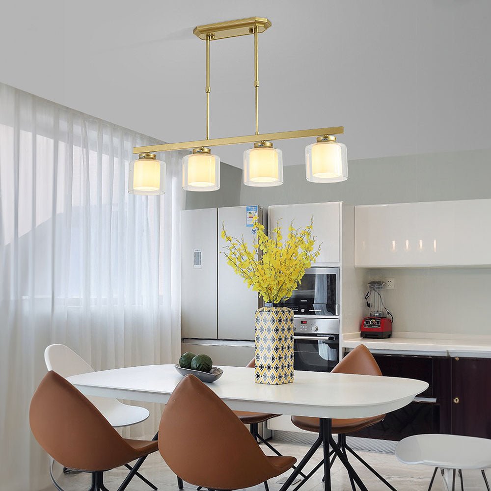 Adjustable Glass Ceiling Light for Modern Kitchen Island – Elegant Design in Two Sizes 3