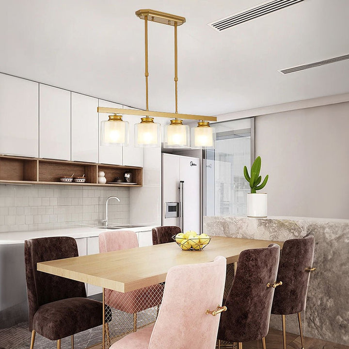 Adjustable Glass Ceiling Light for Modern Kitchen Island – Elegant Design in Two Sizes 6