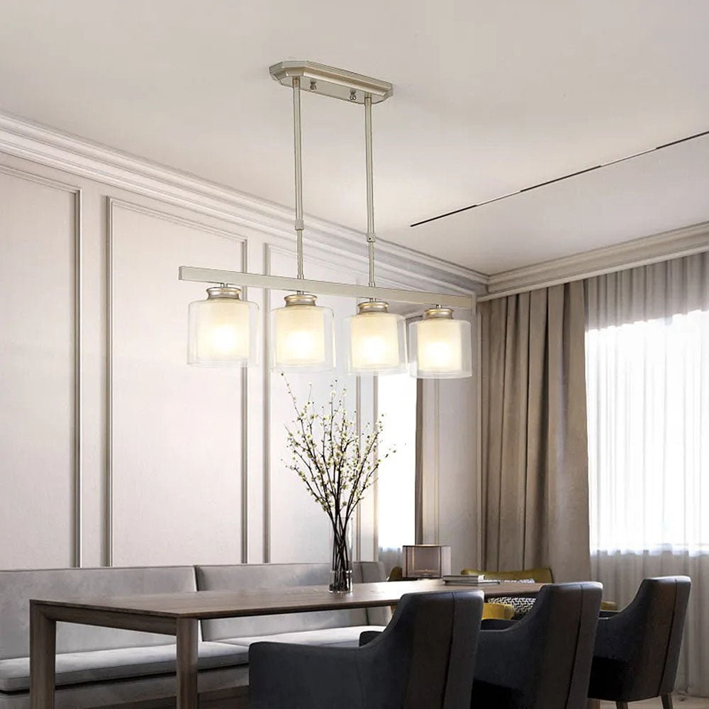 Adjustable Glass Ceiling Light for Modern Kitchen Island – Elegant Design in Two Sizes 10