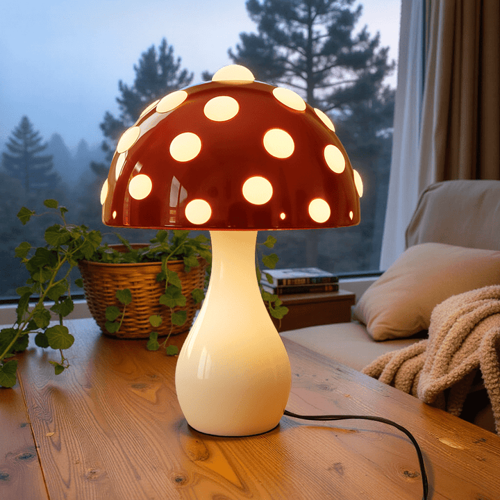 Adjustable Metal Mushroom Glow Lamp with 3 Light Modes – Compact Versatile Home Lighting 0