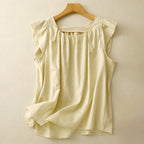 ADRIA LINEN TOP (Black XS) - | Zavonix