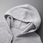 Ardent — Premium Cashmere Merino Hoodie with Tailored Fit (Gray XS) - | Zavonix