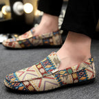 Azteco Canvas Loafers (Beige 5) - | Zavonix