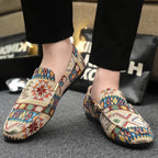 Azteco Canvas Loafers (Beige 5) - | Zavonix