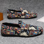 Azteco Canvas Loafers (Black 5) - | Zavonix