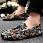 Azteco Canvas Loafers (Black 5) - | Zavonix