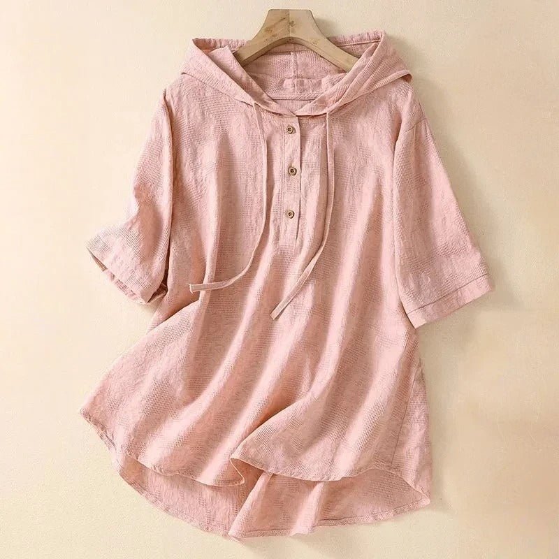 AeroLuxe™ Hooded Shirt — Own Weightless Confidence That Turns Every Head Instantly (Pink XS) - | Zavonix