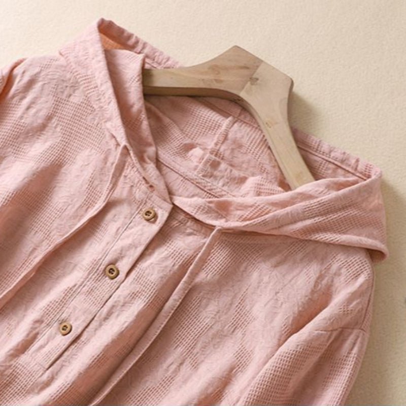 AeroLuxe™ Hooded Shirt — Own Weightless Confidence That Turns Every Head Instantly (Pink XS) - | Zavonix