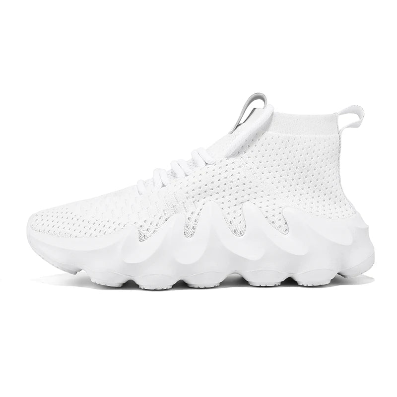 AeroPace™ Men's Running Shoes – Lightweight Breathable Athletic Sneakers with Cushioned Support (LT450 - White 12) - Shoes | Zavonix