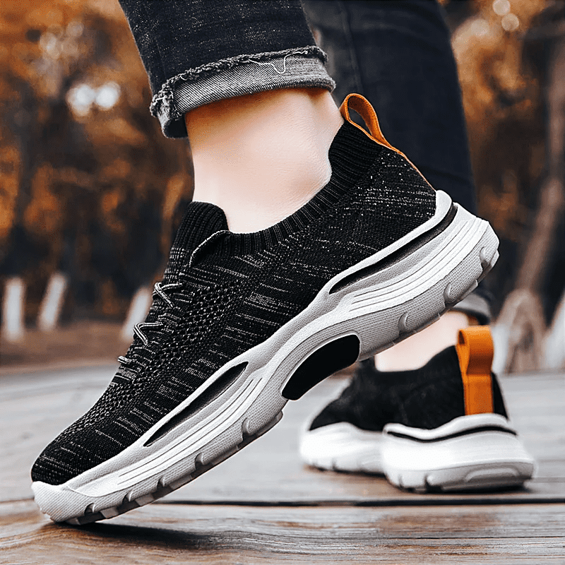 AeroWeave™ Casual Flyknit Shoes with Orthopedic Sole (Black 6 US) - | Zavonix