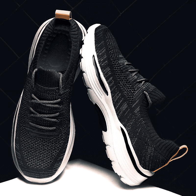 AeroWeave™ Casual Flyknit Shoes with Orthopedic Sole (Black 6 US) - | Zavonix
